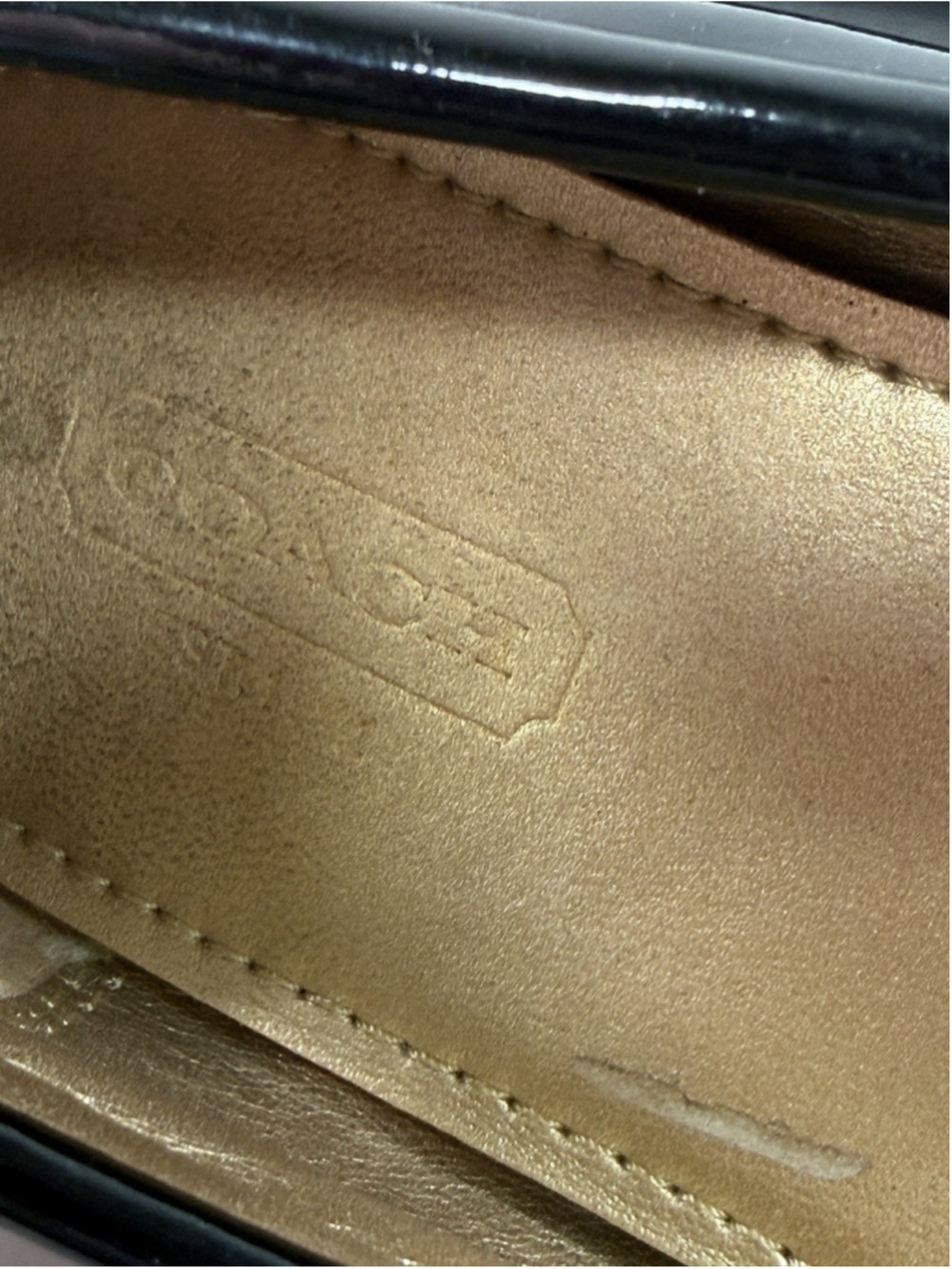 Vintage Coach FAYE 1941 Black patent Loafers size 7 B - Picture 4 of 14